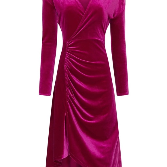 Atlein Collective Pink Velvet Cocktail Dress XS - Picture 2 of 9